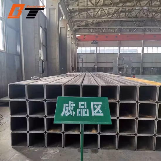 Fornecedor de tubo quadrado de aço ferro 100X100 ERW Shs Ms seção oca quadrada para material de construção